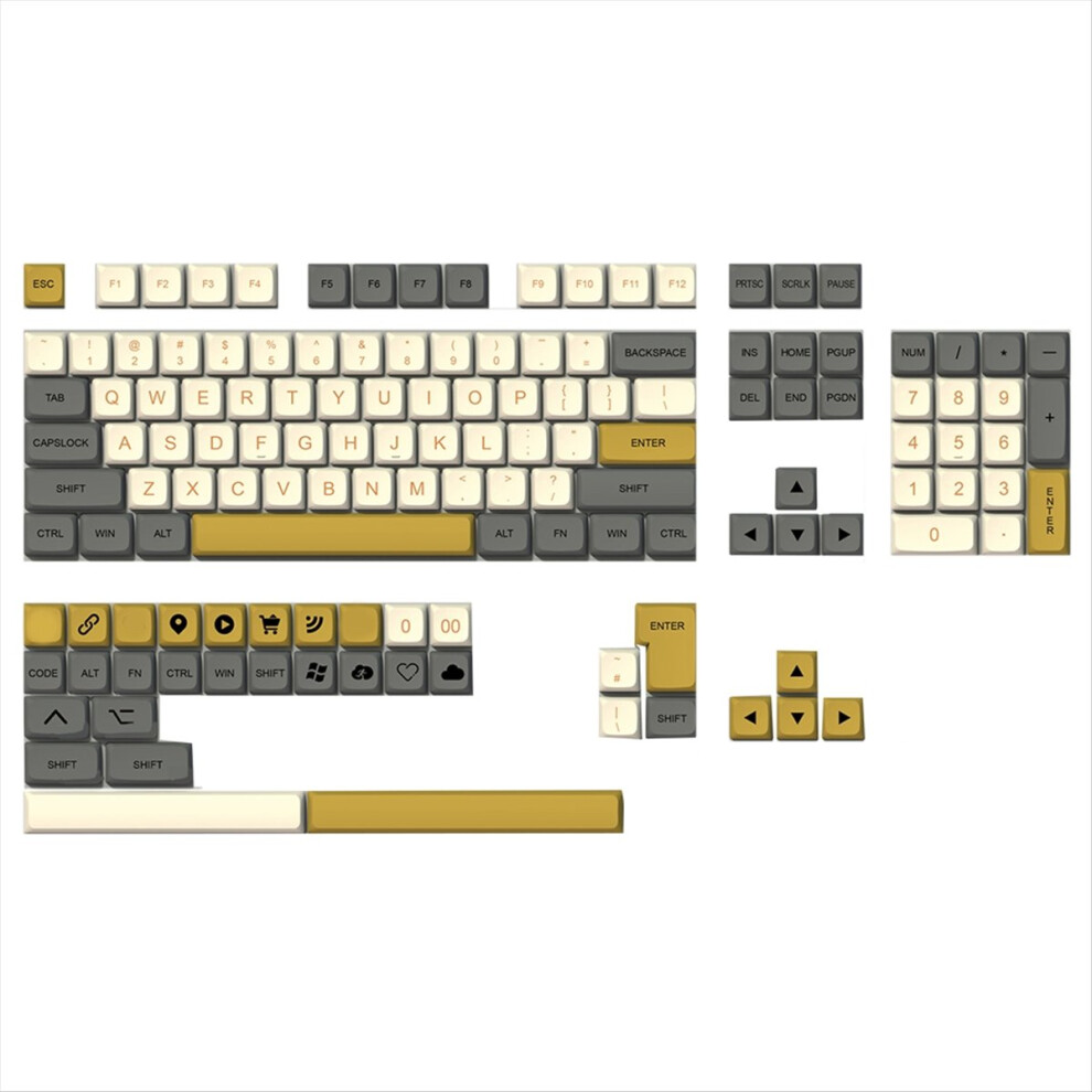 Xda Pbt Colorblock Keycaps 138 Keys Pbt Material Sublimation English 4854155013189