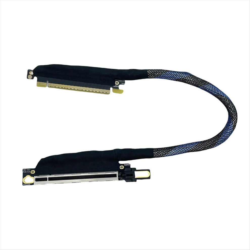 Photos - Cable (video, audio, USB) Markenlos PCIE 5.0 X16 Graphics Card Extension Cable Silver-Plated 60CM 