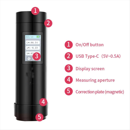 Kleurlezer Precieze Colorimeter Apparatuur Handheld Spectrofotometer 1