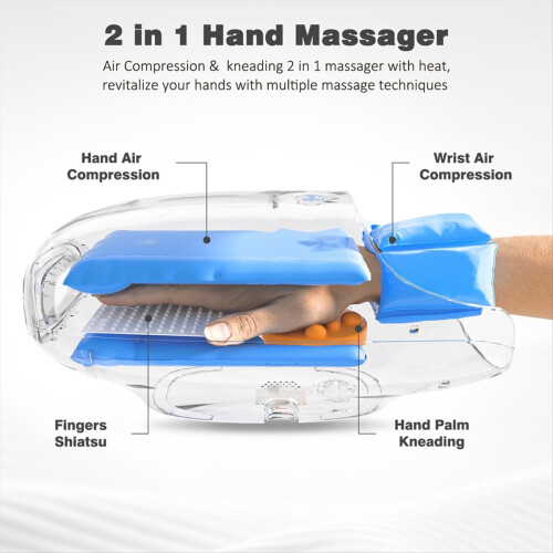 Hand Massager with Heat and Compression,Touchscreen Massager 2