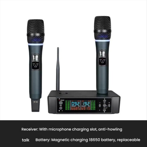 Professional Wireless Charging Microphone Set for Stage Singing 1