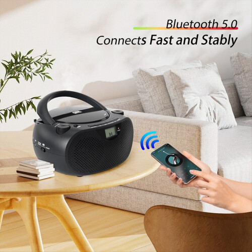 Draagbare cd-speler met Bluetooth AM/FM-radio USB-poort 1