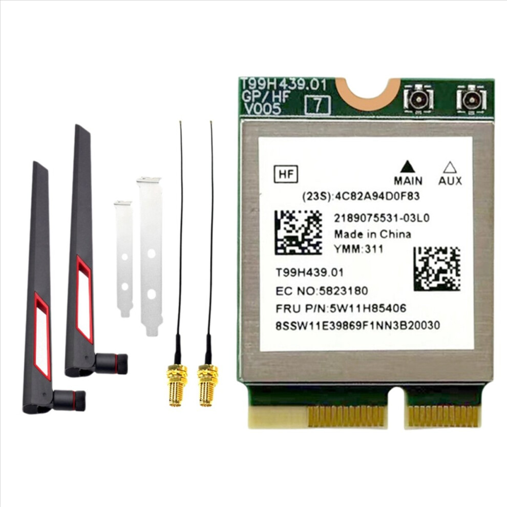 Photos - Other for Computer Markenlos MT7927 WiFi7 Card+10DB Antenna BT5.4 Gigabit Wireless Network Card 