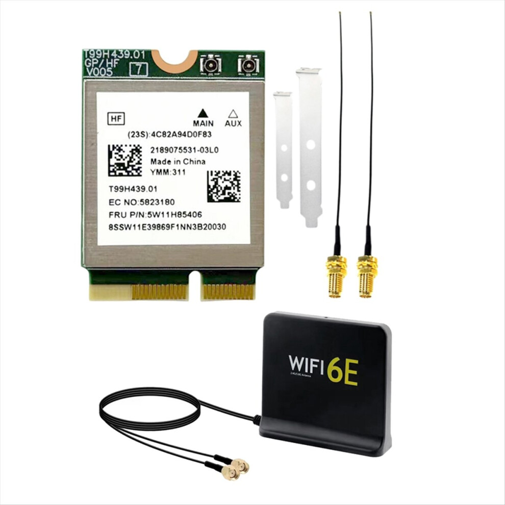 Mt7927 Wifi7 Card+Wifi6e Antenna Kit 8774M 2.4G/5G/6G 4852935626826