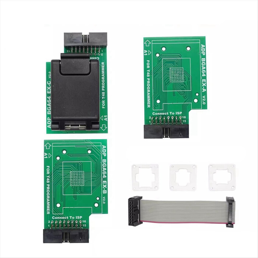Photos - Cable (video, audio, USB) Markenlos BGA64 V2 Adapter IC Socket for T48 Progammer ADP-BGA64-EX-A 