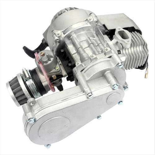 2 Stroke 49cc Pull Start Engine 25H Sprocket Motor Silver 2