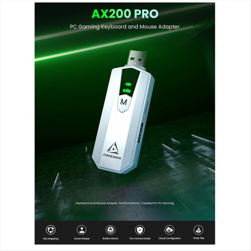Adaptador de teclado e mouse AX200PRO, conversor de alto desempenho 2