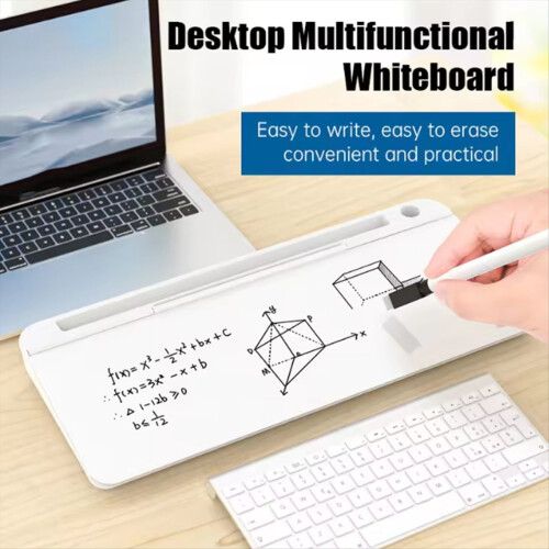 Teclado de mesa Mini quadro branco Quadro de escrita Memorando Quadro de apagamento a seco 1