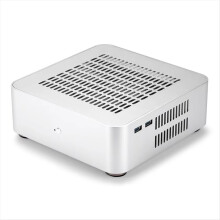 Mini HTPC-behuizing met aluminium behuizing en 8-pins voeding (PSU), wit