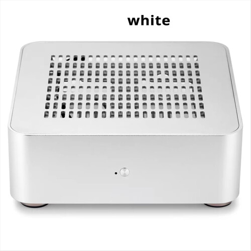 Κουτί Mini HTPC από αλουμίνιο με τροφοδοτικό 8 ακίδων, λευκό 1