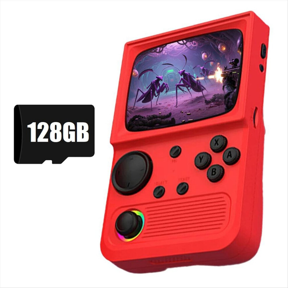 R36t Retro Handheld Game Console 128G 20000 Games Red 4852935633909