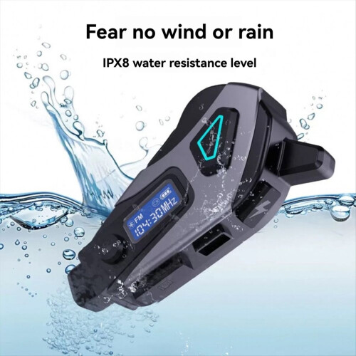 K10 Capacete de Motocicleta Intercomunicador Headset Bluetooth 5.4 FM Interfone 2