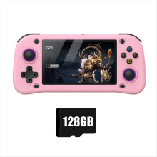 G28 Retro Handheld Video Game Console 128G 4.3 Inch HD Screen Pink