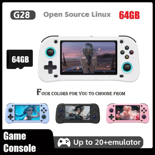 G28 Retro Handheld Video Game Console 64GB 4.3 Inch HD Screen Black 1