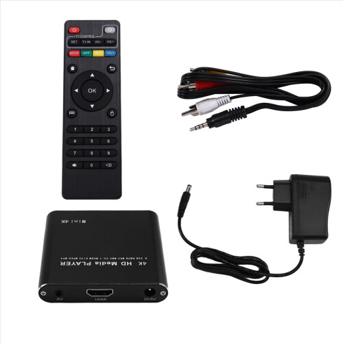 Reprodutor multimídia Full HD 4K USB externo Media Player TV Box Plug UE 2