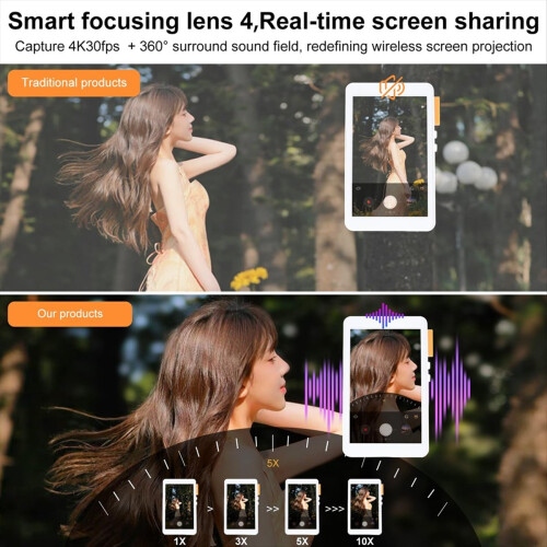 Selfiemonitor met luidspreker Magnetische telefoonvlog Selfiemonitorscherm 2