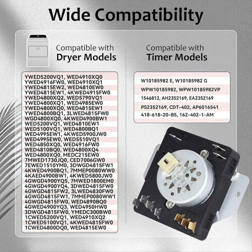 WPW10185982 230V for Dryer Timer AP6016541, W10185982 2