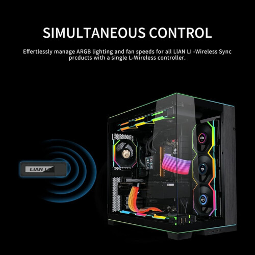 Controlador Fan L-Wireless com Cabo PWM - Preto 2