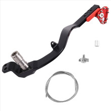 Leva freno posteriore CNC di lunghezza Pedale freno nero con rosso