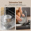 Fontaine à eau pour chat en acier inoxydable, prise UE 2