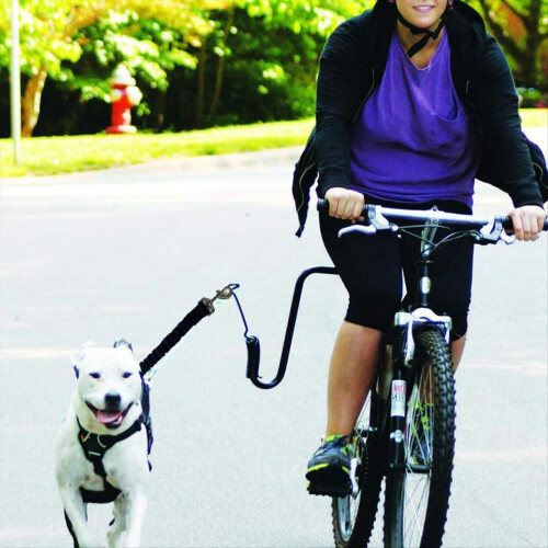 Coleira para bicicleta de cachorro resistente com fixação mãos livres 1
