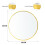 60cm Nordic Round Bathroom Framed Mirror Wall Hanging, Gold 3
