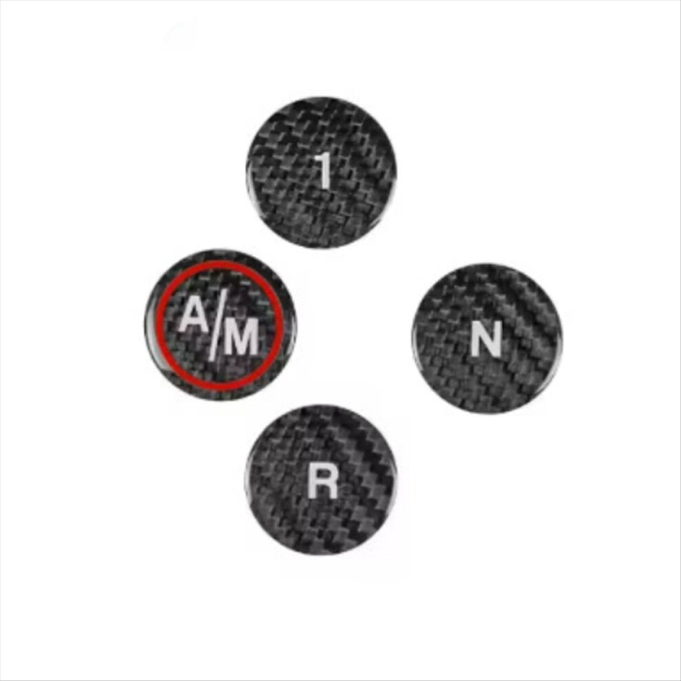 Carbon Fiber Gear Shift Cover Sticker For 500 595 B Lhd 4852935693347