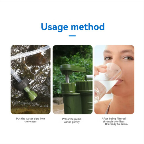 Outdoor Mini Portable Water Filter Pump High Flow, 2