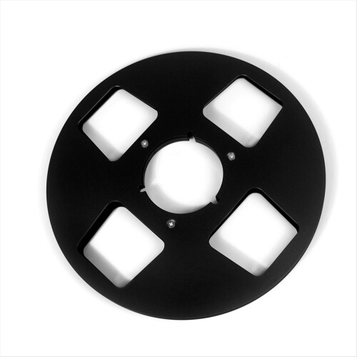 10Inch Empty Tape Reel 4 Hole Aluminum Empty Disc Opening Reel Black 1
