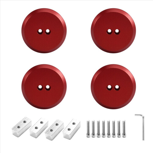 Jack Pad Lifting Pucks Προσαρμογέας γρύλου δαπέδου αλουμινίου για κόκκινο 2