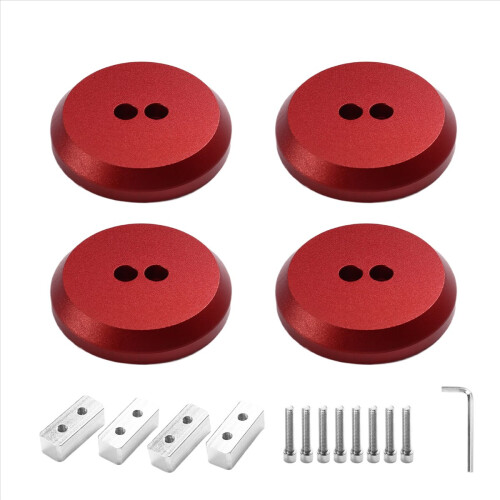 Jack Pad Lifting Pucks Προσαρμογέας γρύλου δαπέδου αλουμινίου για κόκκινο 1