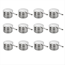 12Pack Stainless Steel Holders, Chafing Holders with Cover,