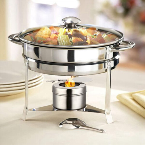 12Pack Stainless Steel Holders, Chafing Holders with Cover, 2