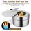 12Pack Stainless Steel Holders, Chafing Holders with Cover, 4