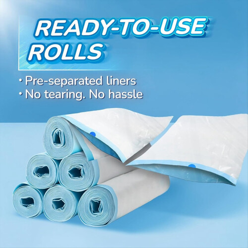 40 Packs Commode Liners with 40 Absorbent Pads 1