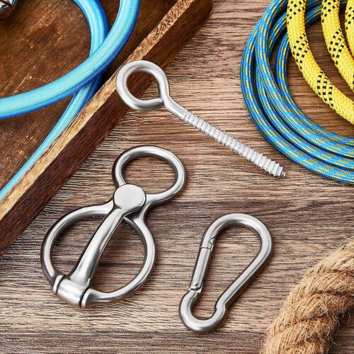 2 conjuntos de argolas para amarrar cavalos, equipamentos para treinamento de cavalos e suprimentos 2