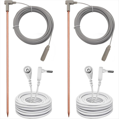 Copper Ground Rod with 40ft Female Ground Wire,Ground Rod Kit