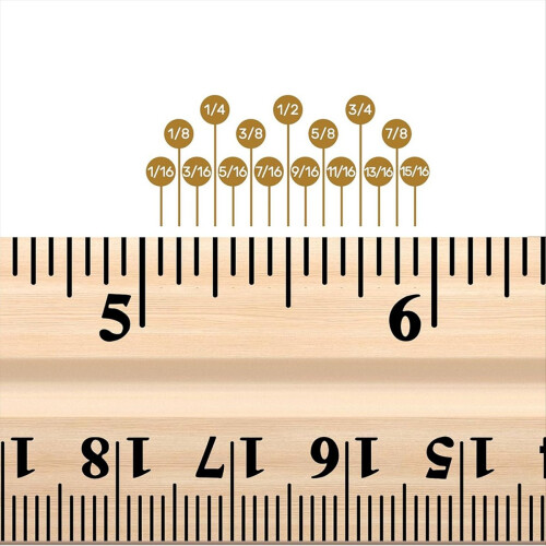 Pacote com 60 réguas de madeira de 12 polegadas (30 cm) para medição de madeira a granel 2