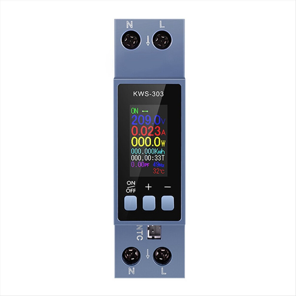 Ac Voltmeter Ammeter Wattmeter Din Rail Mount Energy Meter 4853122519235