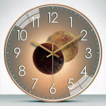 30cm Modern Quartz Silent Wall Clock, No Ticking Noise, Kitchen Clock Wall for Living Room, Room, Office (Gold)