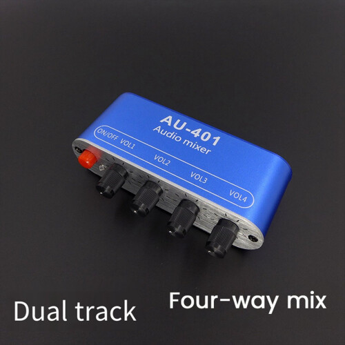 Στερεοφωνικός μίκτης ήχου DC 5V-12V AU-401 4 είσοδοι και 1 έξοδος ξεχωριστά 2