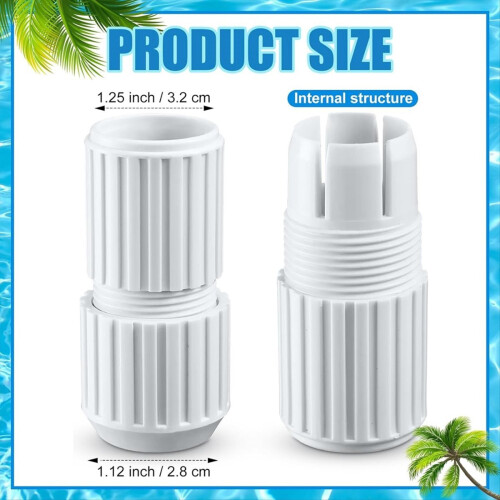 4 Pcs Pool Telescopic Pole White External Cam Pool Pole Parts 1