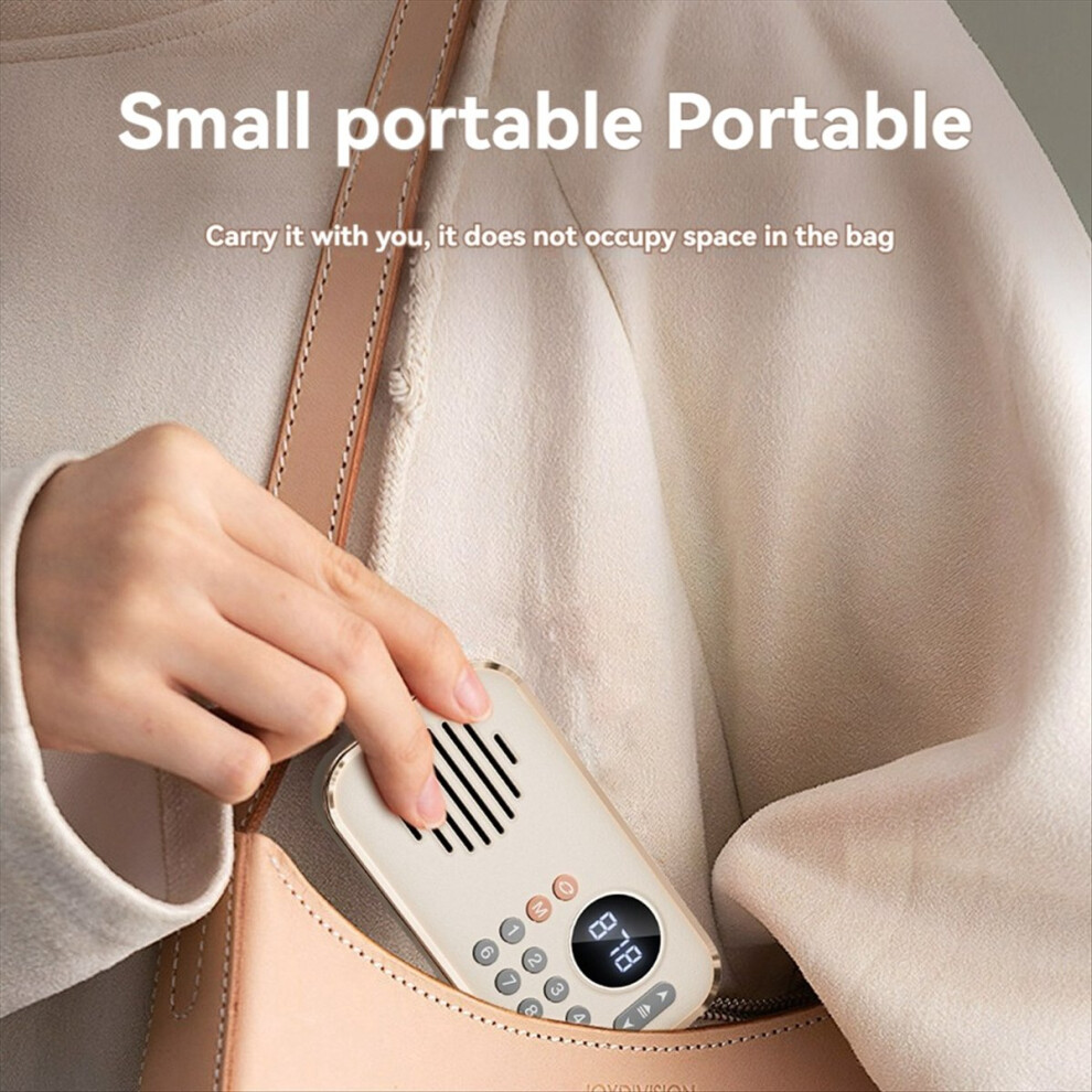 Fm Radio Rechargeable Small Wireless Bluetooth Speaker Color Cream 4853122527896