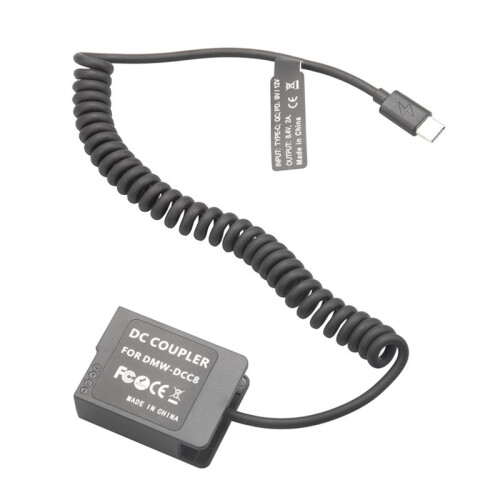 DMW-BLC12 Ψεύτικη μπαταρία DMW-DCC8 PD Σύνδεσμος USB-C για GX8 1