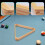 Support de billard à trois coins et en diamant pour table de billard 6