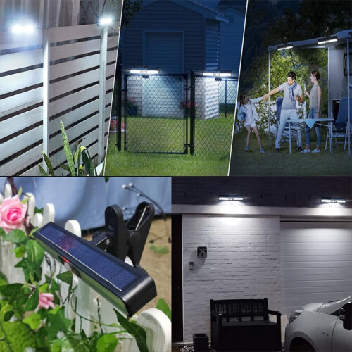 Powerful Clip LED Solar Wall Lights IP65 Waterproof Outdoor 2