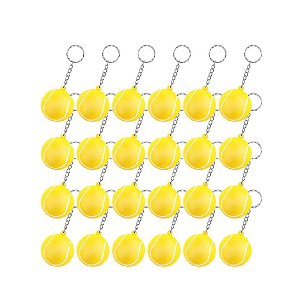 24 Pack Tennis Ball Keychains, Tennis Stress Ball Keychains, for Kids-image-OPC-PHPWPMM-NEW