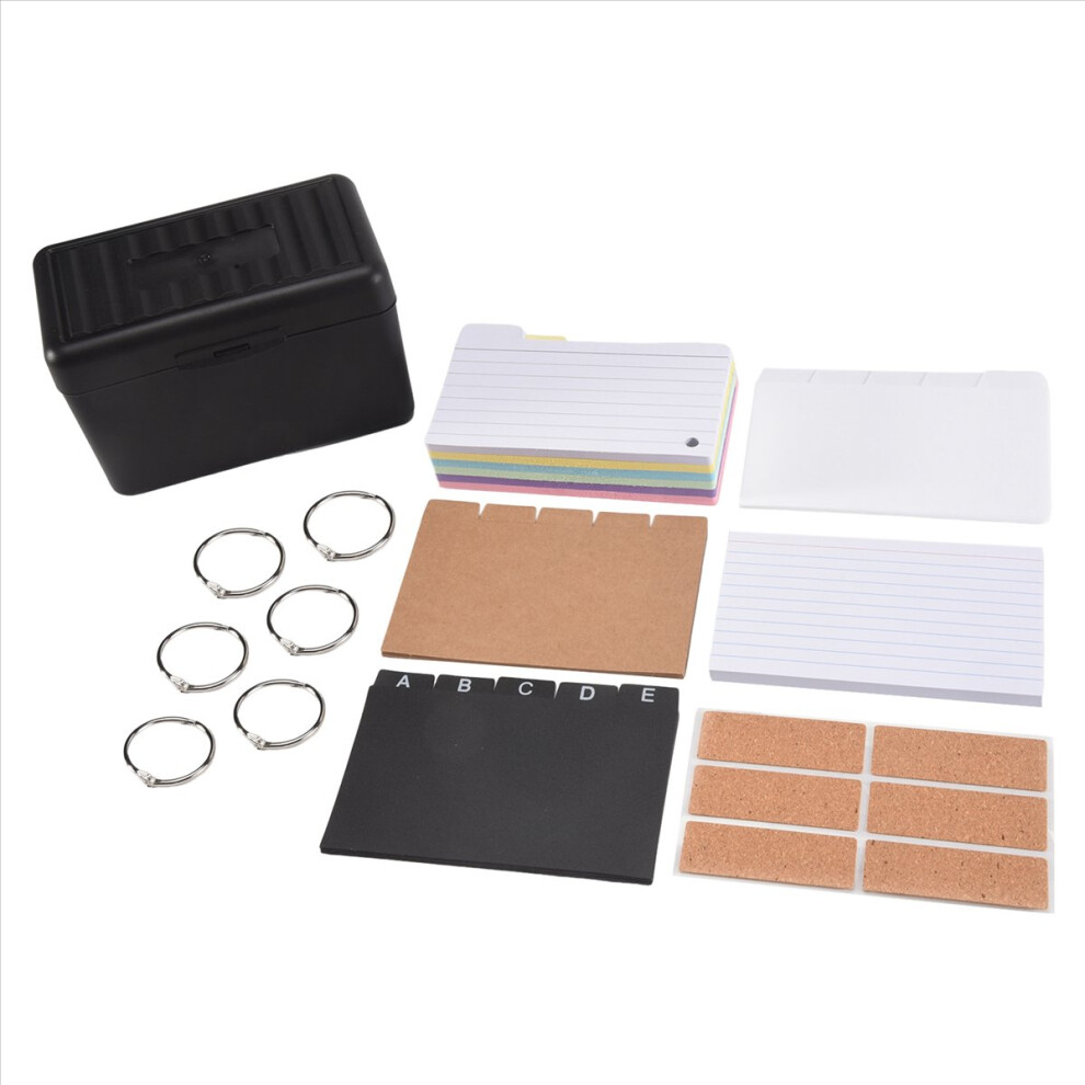 Photos - Other Furniture Markenlos Index Card Holder Set,Index Box with 230 Assorted 