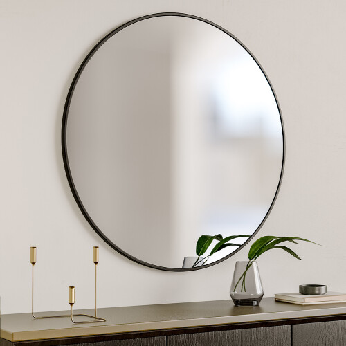 80cm Nordic Round Bathroom Framed Mirror Wall Hanging 1