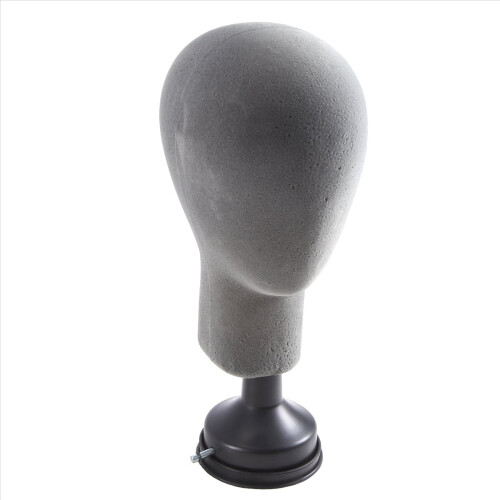 Μοντέλο Κεφαλής Μανεκέν με Συσσωμάτωση Αφρού, Περούκες, Θήκη Οθόνης Γκρι 1